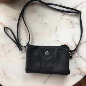 Crinkled Leather Clutch